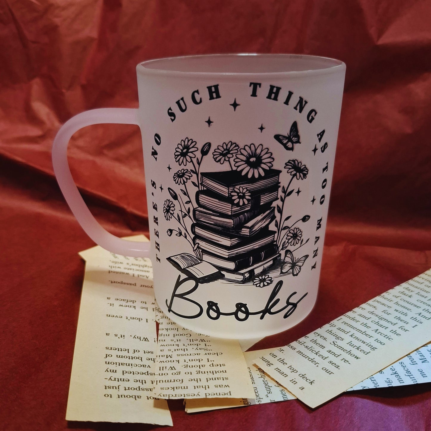 Libricina Shop | Tazza frosty "There's no such thing as too many books"