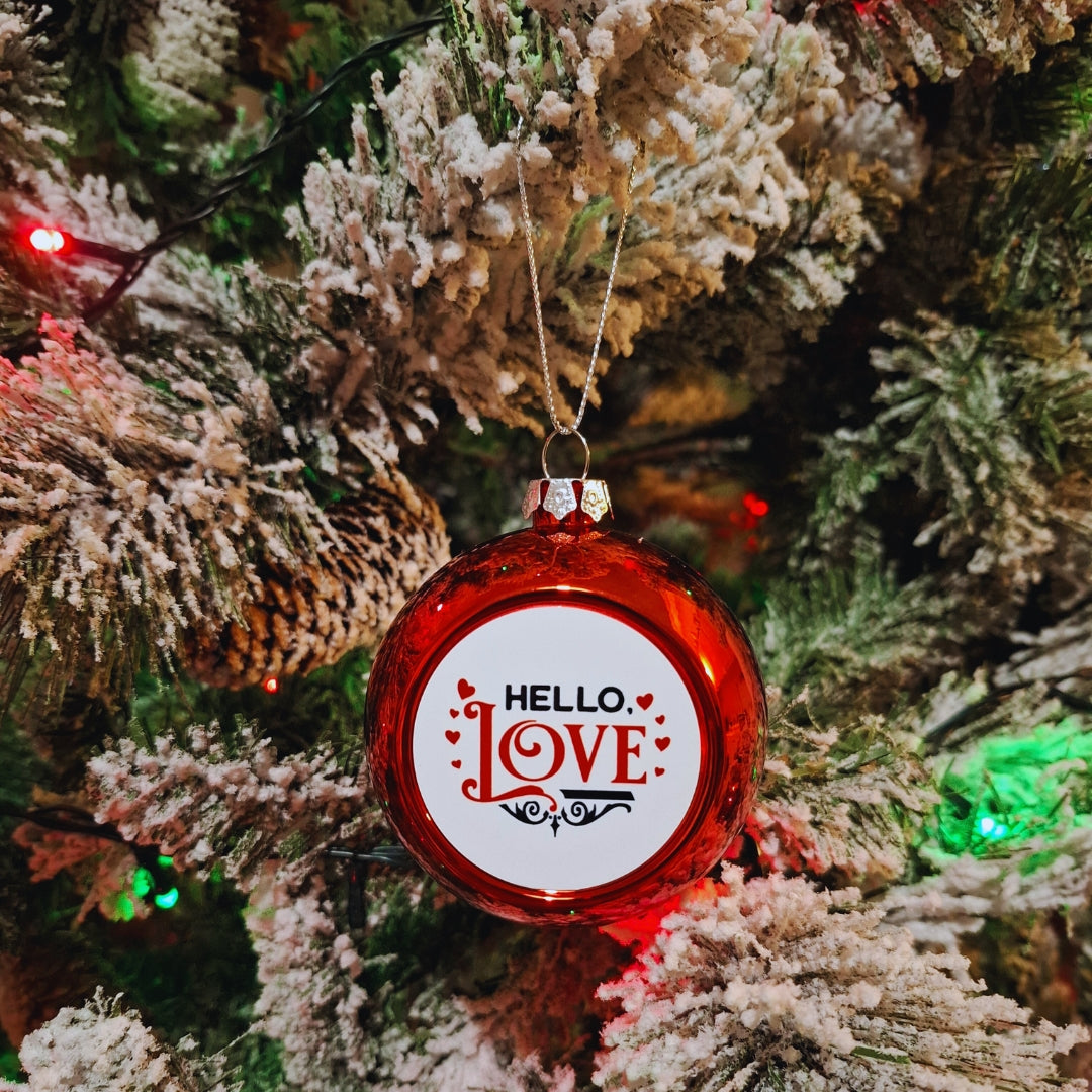 Libricina Shop | Pallina di Natale Bookish – “Hello, love” / “Read banned books” / “Mood reader” – decorazione natalizia per lettori