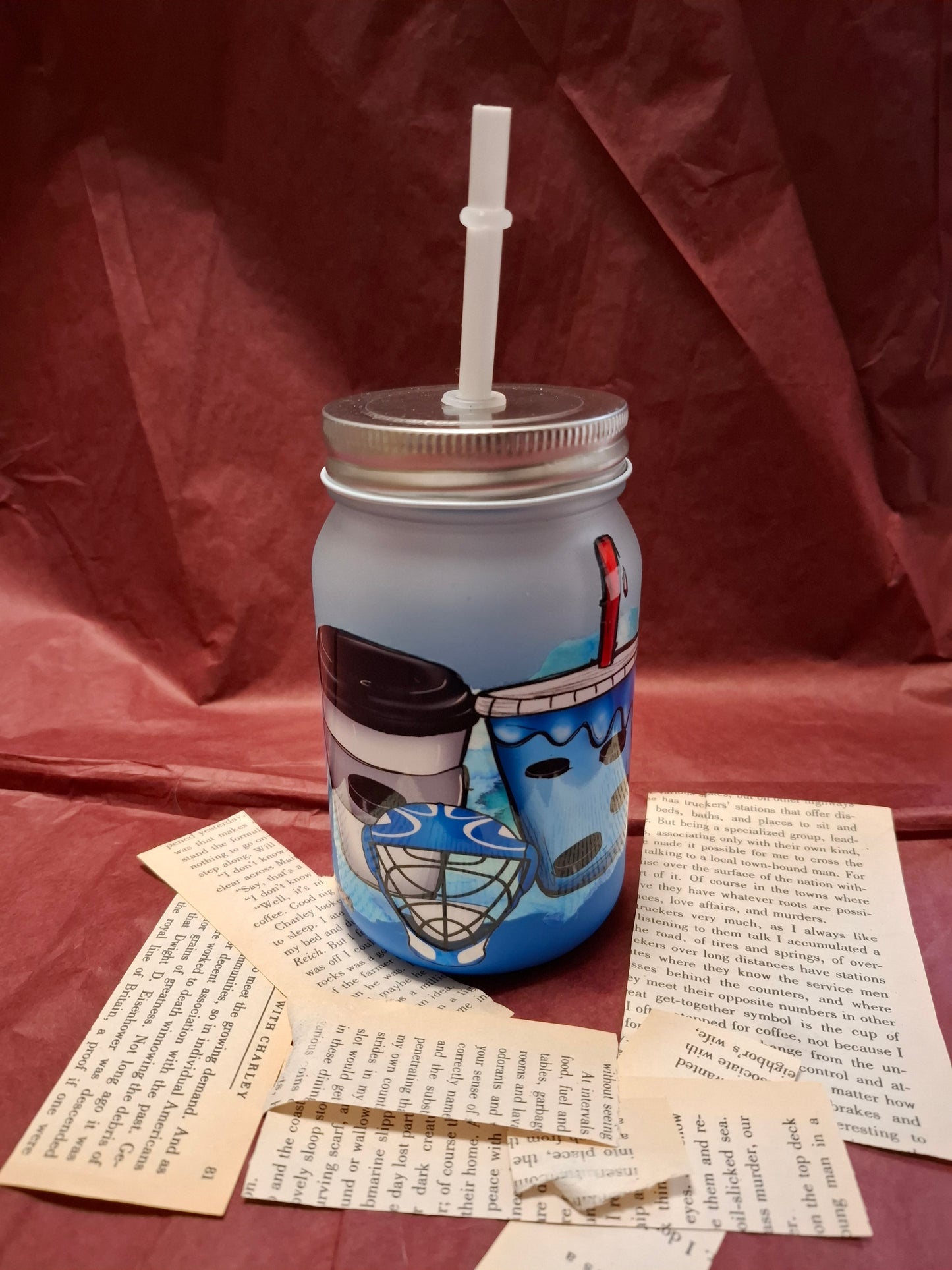 Libricina Shop | Mason Jar "Book Boyfriend Fuel – Hockey Edition"