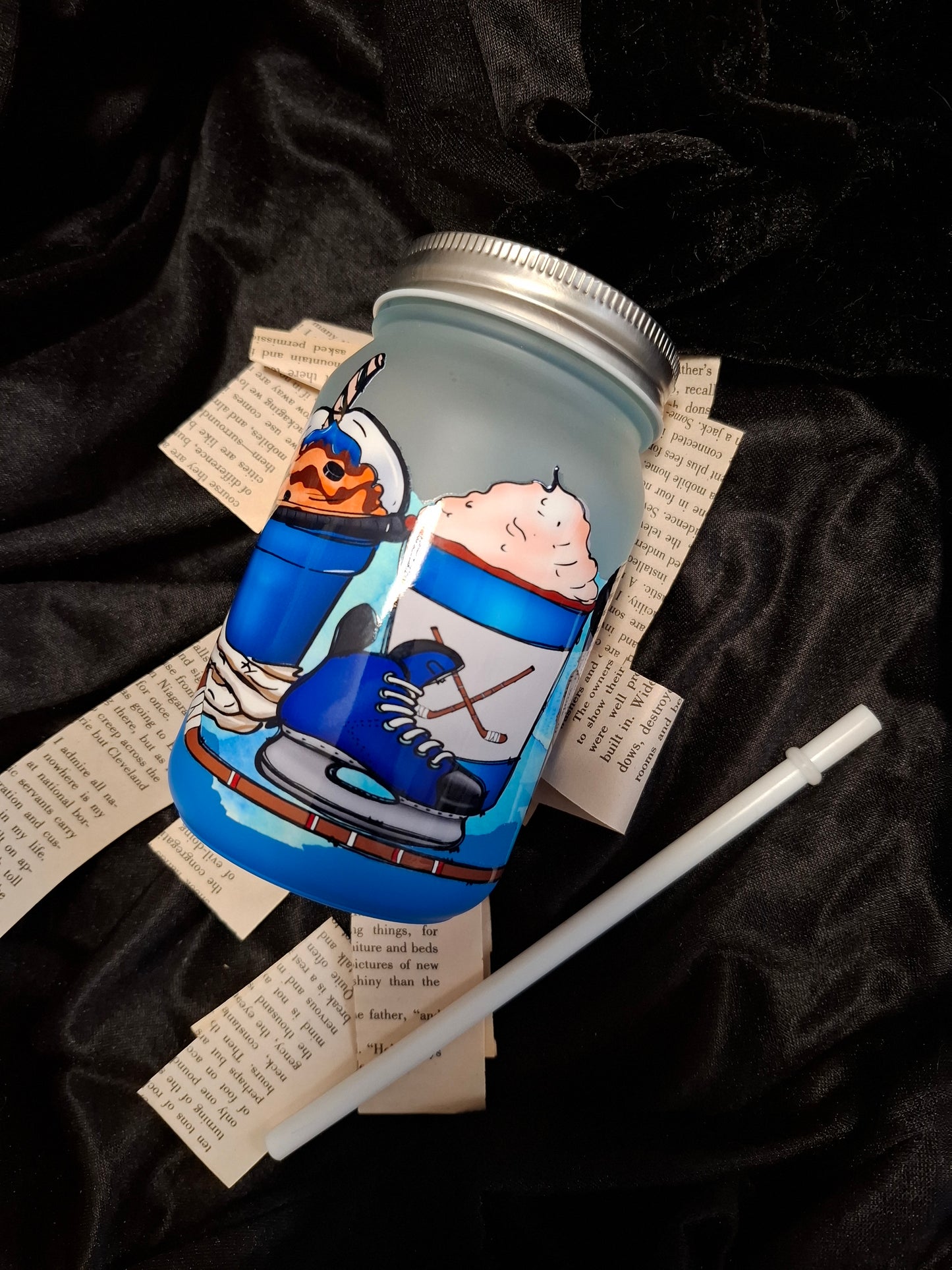 Libricina Shop | Mason Jar "Book Boyfriend Fuel – Hockey Edition"