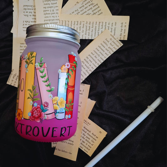 Libricina Shop | Mason Jar "Booktrovert"