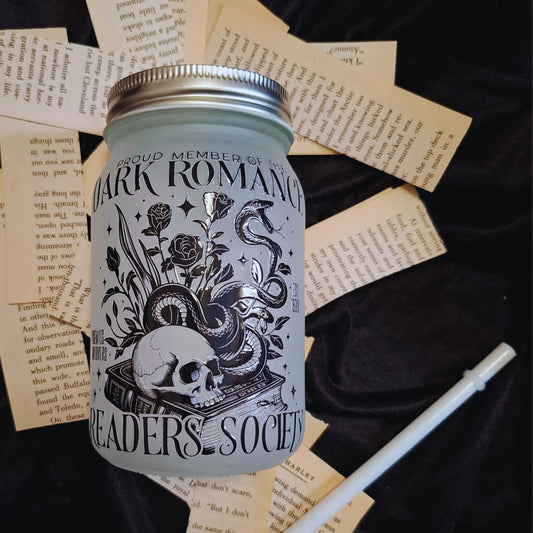Libricina Shop | Mason Jar "Proud member of Dark Romance Club"