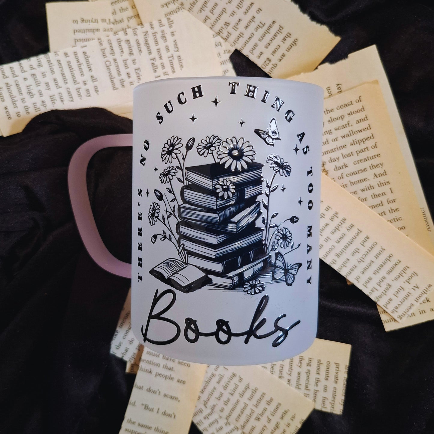Libricina Shop | Tazza frosty "There's no such thing as too many books"