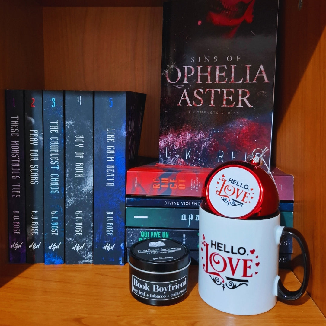 Libricina Shop | Pallina di Natale Bookish – “Hello, love” / “Read banned books” / “Mood reader” – decorazione natalizia per lettori