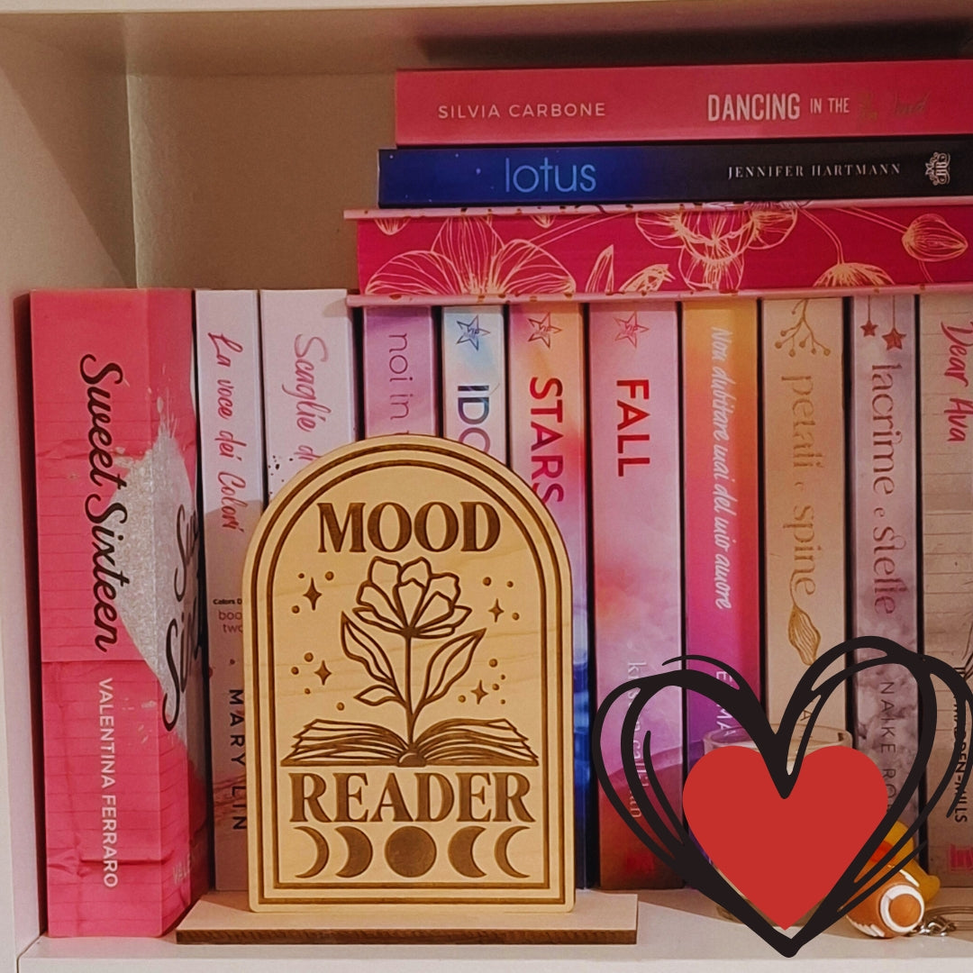 Libricina Shop | Targa in legno Mood Reader