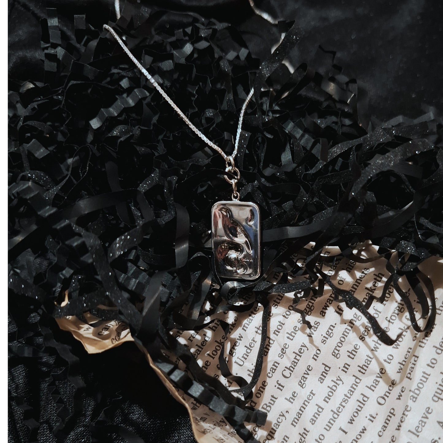 Libricina Shop| Collana con ciondolo corvo in argento sterling