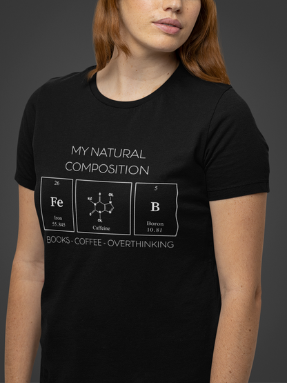 Libricina Shop | T-shirt "Books - Coffee - Overthinking"