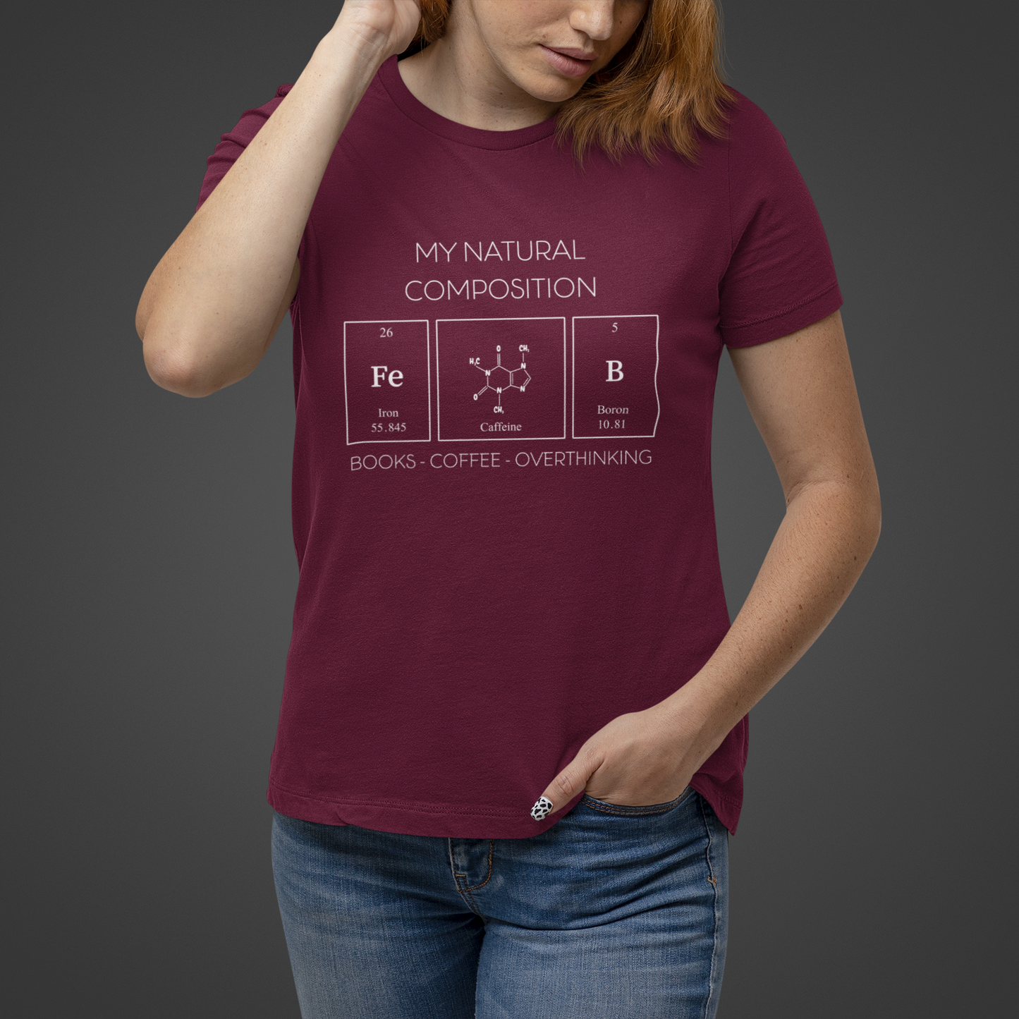 Libricina Shop | T-shirt "Books - Coffee - Overthinking"