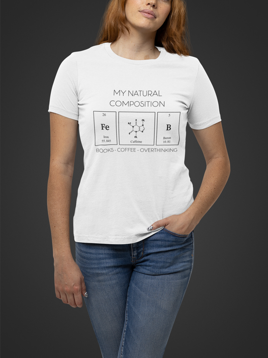 Libricina Shop | T-shirt "Books - Coffee - Overthinking"