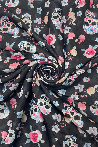Libricina Shop | Sciarpa Skull & Roses