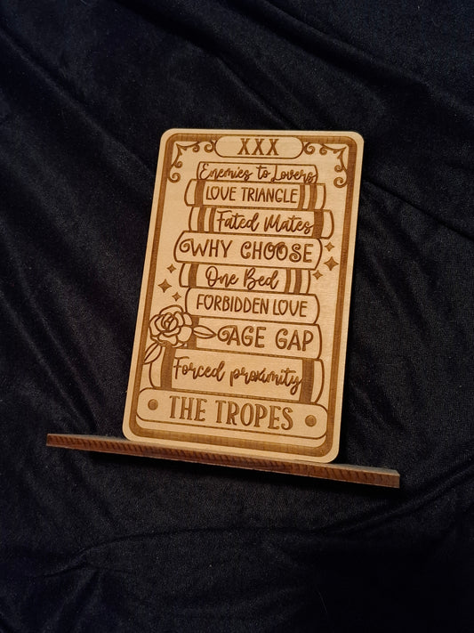 Libricina Shop | Targa in legno Book Tropes