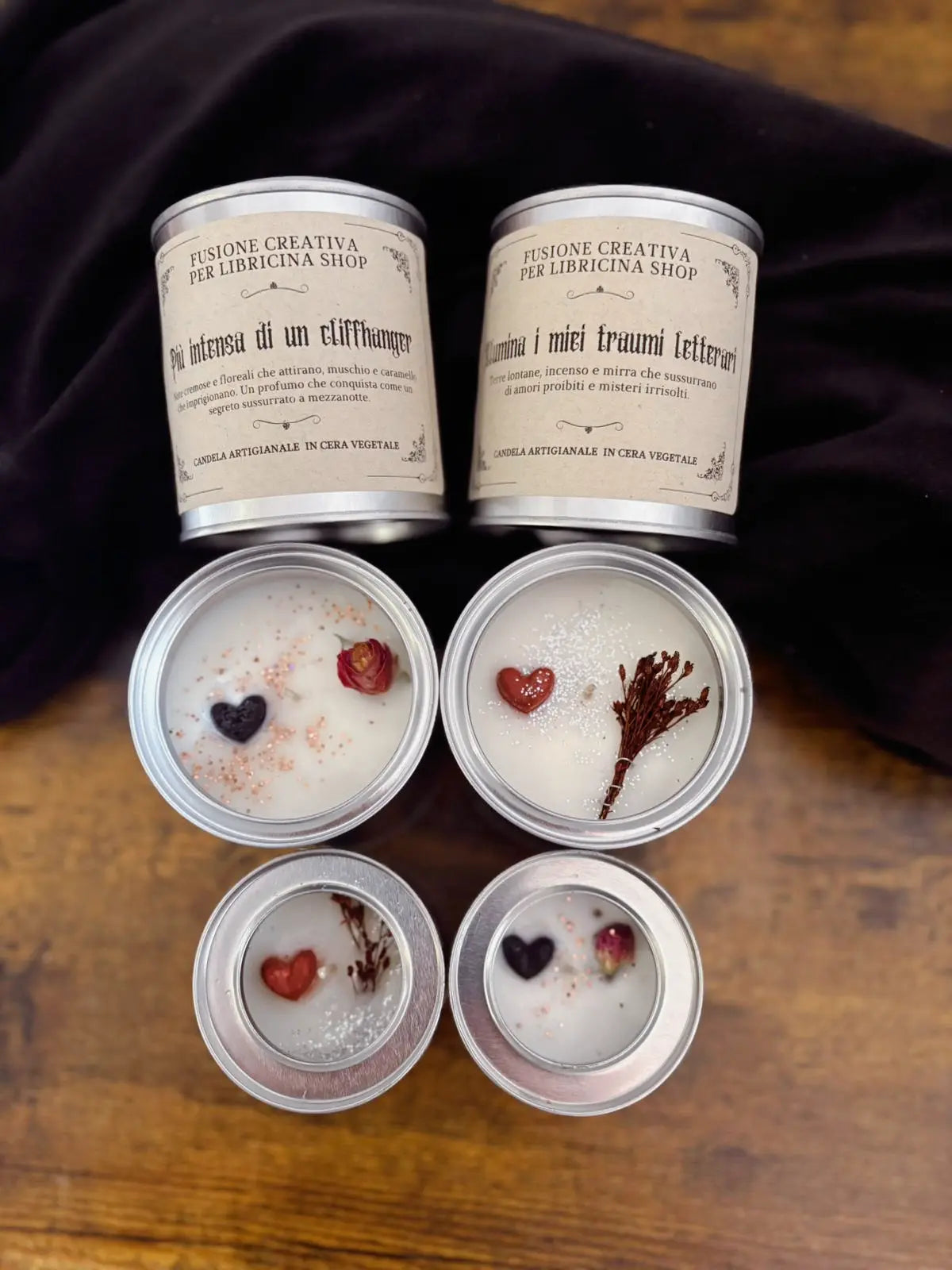 Libricina Shop | Candele letterarie  in cera vegetale "Illumina i miei traumi letterari"