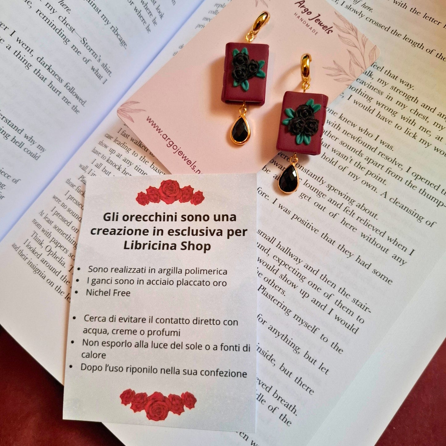 Libricina Shop | Orecchini a forma di libro