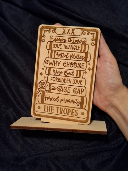 Libricina Shop | Targa in legno Book Tropes