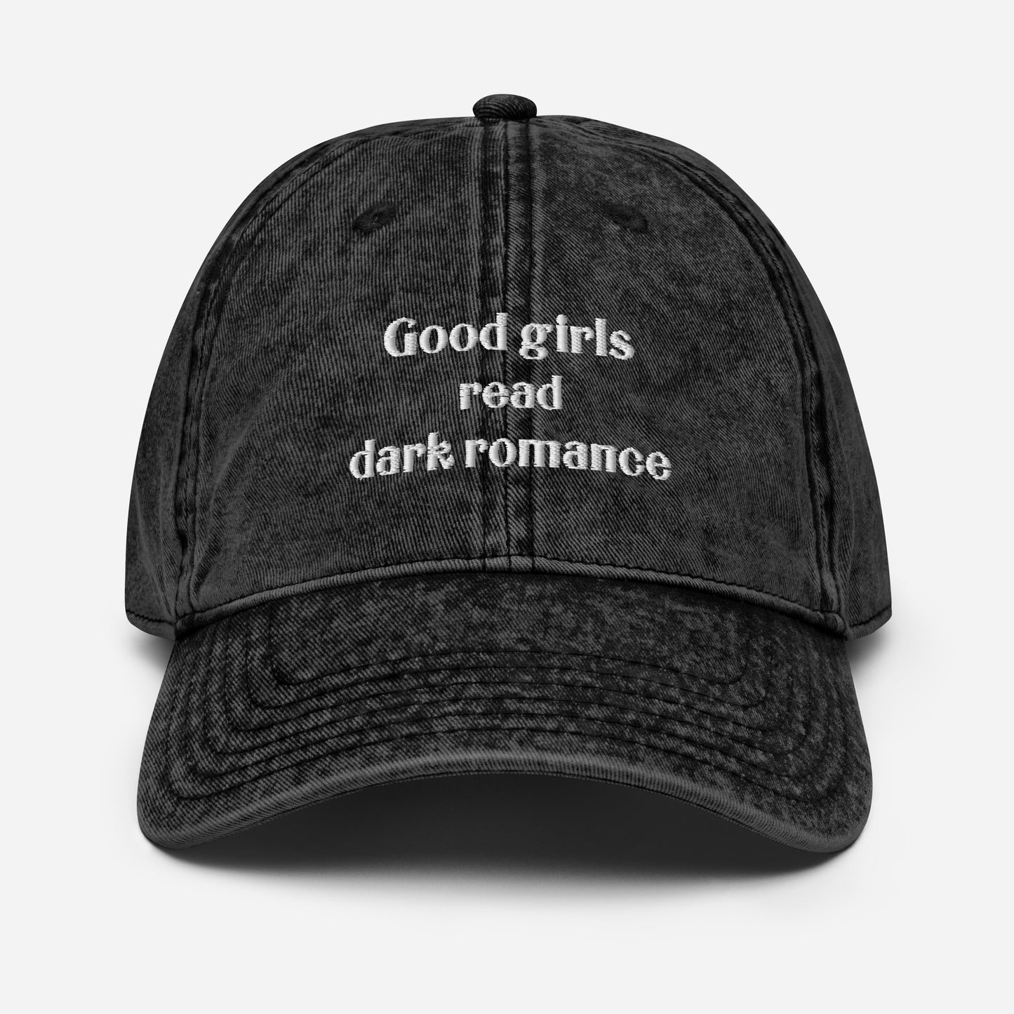 Libricina Shop | Cappellino vintage "Good girls read dark romance"