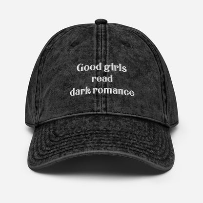 Libricina Shop | Cappellino vintage "Good girls read dark romance"