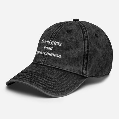 Libricina Shop | Cappellino vintage "Good girls read dark romance"